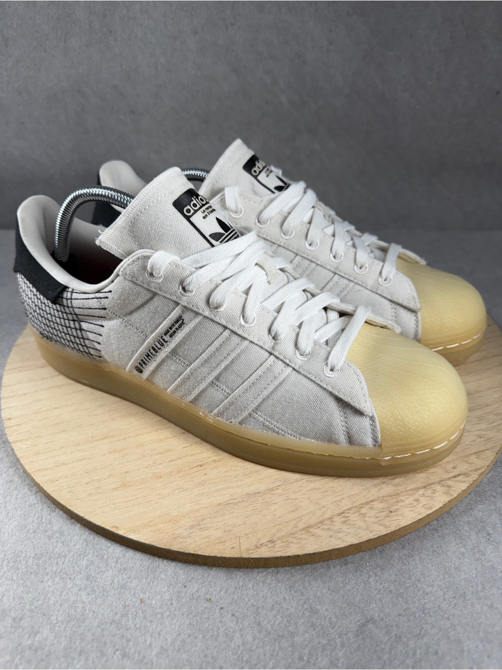 adidas Superstar Primeblue Chalk White Black Eco Sneakers Men's Size 11